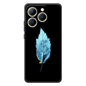 Чехол с картинками на черном фоне для RealMe 15T – Листочек