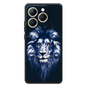 Чехол с картинкой на RealMe 15T – Лев - синий