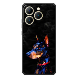 Бампер для RealMe 15T с картинкой "Песики" (Собака Мопс)