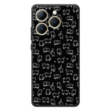 Чехол с принтом для RealMe 15T (AlphaPrint) Модные коты (Меленькие котики)