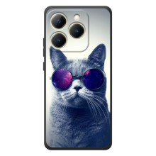 Чехол с принтом для RealMe 15T (AlphaPrint) Модные коты (Стильный кот)