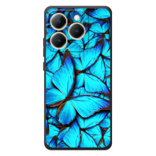 Чехол с принтом для Реалми 15Т - (Прикольные) (AlphaPrint) – Синие бабочки