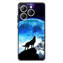 Чохол з Вовком на RealMe 15T (Виє на місяць)