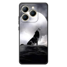Чохол з Вовком на RealMe 15T (Вовк і місяць)