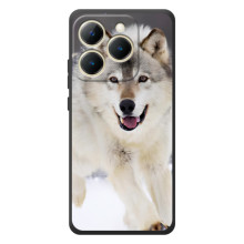 Чохол з Вовком на RealMe 15T (Вовк біжить по снігу)