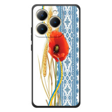 Силіконовый Чохол на RealMe 15T з картинкой Вишиванки (Вишиванка з квіткою)