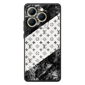 Чехол Стиль Louis Vuitton на RealMe 15T – LV на белом