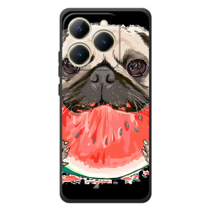 Чехол (ТПУ) Милые собачки для RealMe 15T – Смешной Мопс