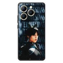 Чехлы Венсдей на RealMe 15T Уэнсдей (AlphaPrint) – Уэнздей кошка