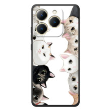 Чохол із милими котиками на РеаlMe 15T – Чорно-білі котики