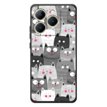 Чохол із милими котиками на РеаlMe 15T – Колаж з котами