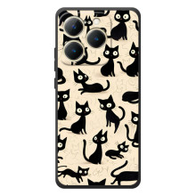 Чехол с рисунком кот на RealMe 15T – Черные коты