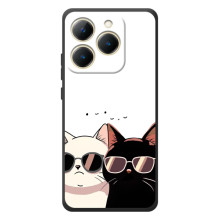 Чехол с рисунком кот на RealMe 15T – Коты в очках