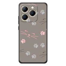 Чехол с рисунком кот на RealMe 15T – Лапы и усы