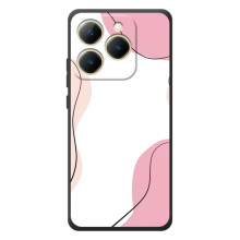 Чохол квітковий дизайн для RealMe 15T (Рожевий фон)