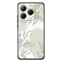 Чохол квітковий дизайн для RealMe 15T (Зелений дизайн)