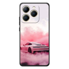 Чохол з авто Порше для RealMe 15T – Рожевий Порше