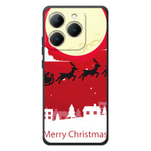 Рождественские Чехлы для RealMe 15T (VPrint) (Санта с оленями)