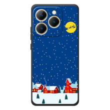 Силіконовий бампер на різдво для RealMe 15T – Місто в снігу