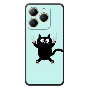 Силиконовый чехол с котиком для RealMe 15T – Падающий кот