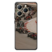 Чохол з принтом Формула 1 на RealMe 15T – Боліди на трасі