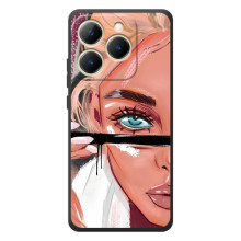 Силіконовый Чохол на RealMe 15T з картинкой Модных девушек – Дівчина та вії