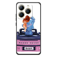 Силіконовый Чохол на RealMe 15T з картинкой Модных девушек – Дівчина на машині