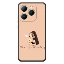 Силіконовый Чохол на RealMe 15T з картинкой Модных девушек – З собакою