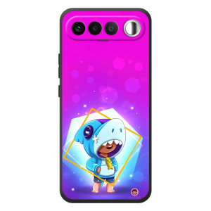 Чехол Бравл Старс для RealMe 16 5G – Леон в костюме Акулы