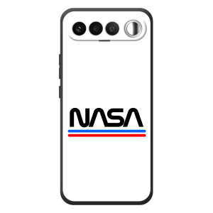 Силиконовый бампер с принтом "Наса" на RealMe 16 5G – NASA на белом фоне