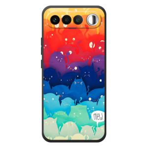 Силиконовый чехол с котиком для RealMe 16 5G (Mew)