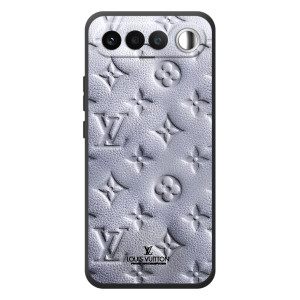 Текстурный Чехол Louis Vuitton для РеалМе 16 5Г (Белый ЛВ)