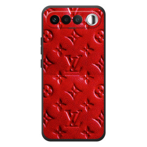 Текстурный Чехол Louis Vuitton для РеалМе 16 5Г (Красный ЛВ)