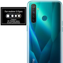 Гибкое защитное стекло 0.18mm на камеру (тех.пак) для Realme 5 Pro / 5