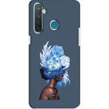 Чехлы (ART) Цветы на Realme 5 Pro (VPrint) (Цветы на голове)
