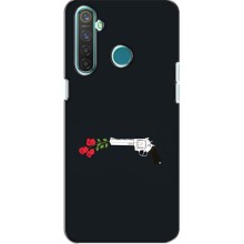 Чехлы (ART) Цветы на Realme 5 Pro (VPrint) (Неожиданные цветы)