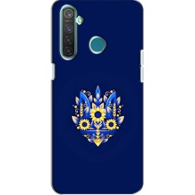 Чохли для Realme 5 Pro Укр. Символіка (AlphaPrint) (Квітковий Герб)