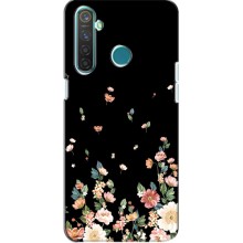Чехол для Реалми 5 Про - с принтом (Дизайнерские) (AlphaPrint) (Маленькие цветы)