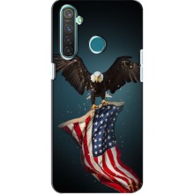 Чехол Флаг USA для Realme 5 Pro – Орел и флаг