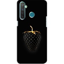 Чехол с изображением  вкусной еды для Realme 5 Pro (Чёрная клубника)