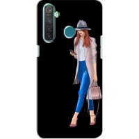 Чехол с картинкой Модные Девчонки Realme 5 Pro (Девушка со смартфоном)