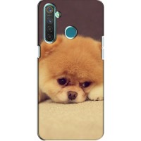 Чехол (ТПУ) Милые собачки для Realme 5 Pro (Померанский шпиц)