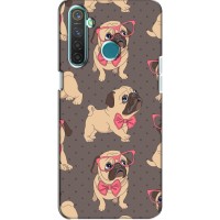 Чехол (ТПУ) Милые собачки для Realme 5 Pro – Собачки Мопсики