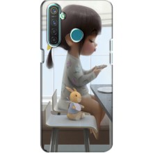 Девчачий Чехол для Realme 5 Pro (Девочка с игрушкой)