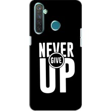 Силиконовый Чехол на Realme 5 Pro с картинкой Nike – Never Give UP
