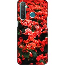 Чехлы с Цветами для Realme 5 (VPrint) (Цветы красные)