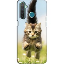 Чехлы с Котиками для Realme 5 (VPrint) (Прыжок кота)