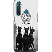 Чехлы VERSACE для Реалми 5 (PREMIUMPrint) (Доберман Версаче)