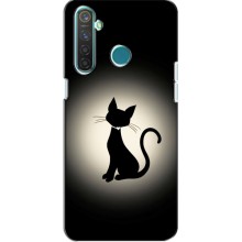 Чехол с принтом для Realme 5 (AlphaPrint) Модные коты – Силуэт котика