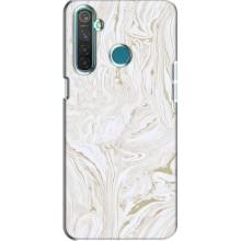 Мраморный чехол на Realme 5 (VPrint) – Белый мрамор